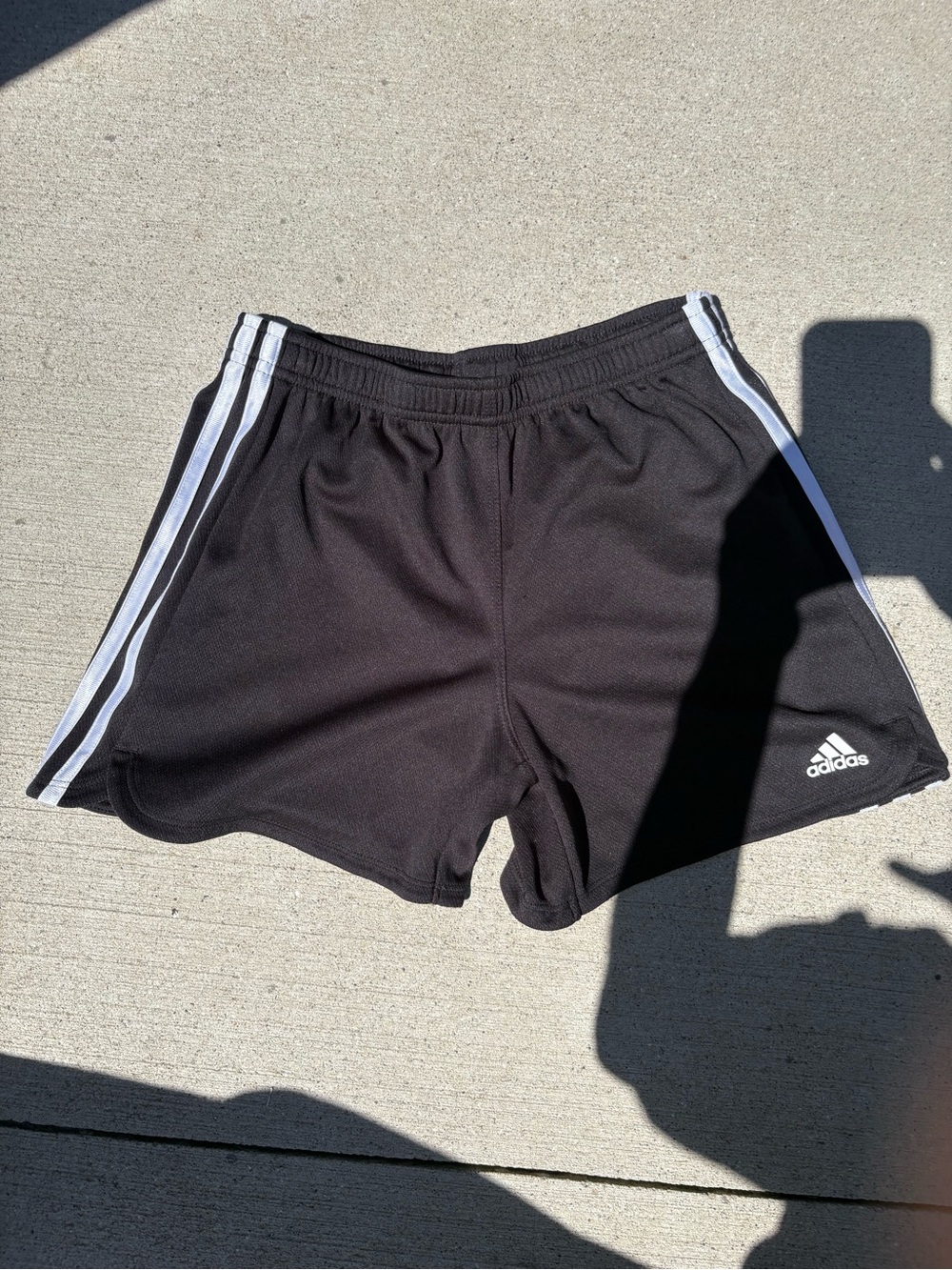 adidas Black Shorts with White Three-Stripe Side Detail